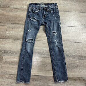 American Eagle Jeans Mens Size 29x32  Core Flex Skinny Distressed Medium